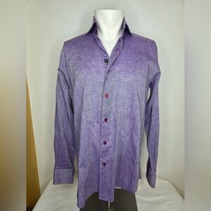 Bogosse Size 3/ L - Elegant Purple Cotton Shirt